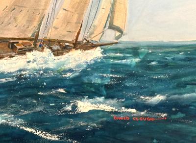 David William Clough Corral of Cowes under Full Sail 