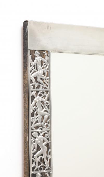 David Wretling A Swedish Pewter Mirror by David Wretling Circa 1920s