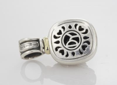 David Yurman 14k Yellow Gold Sterling Silver Black Onyx Genuine David Yurman Pendant