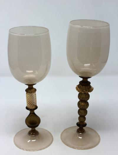 Davide Fuin Latticino Stemware by Fuin