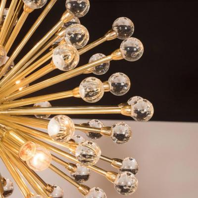 Dazzling Crystal Ball Sputnik Chandelier in Brass with Handblown Crystal Balls