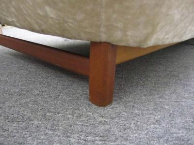 Dazzling R Huber Curved Back Teak Sofa Mid Century Danish Modern