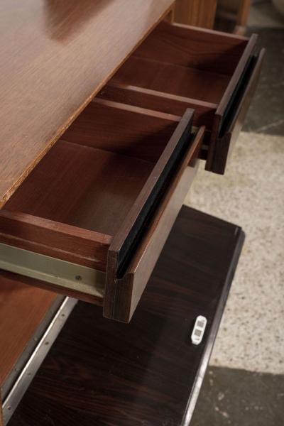 De Coene Wall Mounted Bedside Table in Walnut and Rosewood