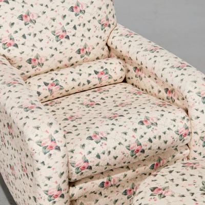 DeAngelis Custom Floral Chair Ottoman