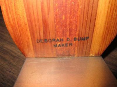 Deborah Bump Whimsical Pair of Walnut Signed Deborah Bump Owl Bookends Mid Century Modern