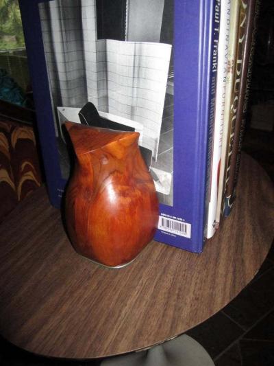 Deborah Bump Whimsical Pair of Walnut Signed Deborah Bump Owl Bookends Mid Century Modern