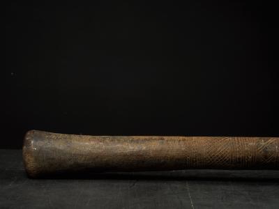 Decorated Heavy Old Wood Pestle