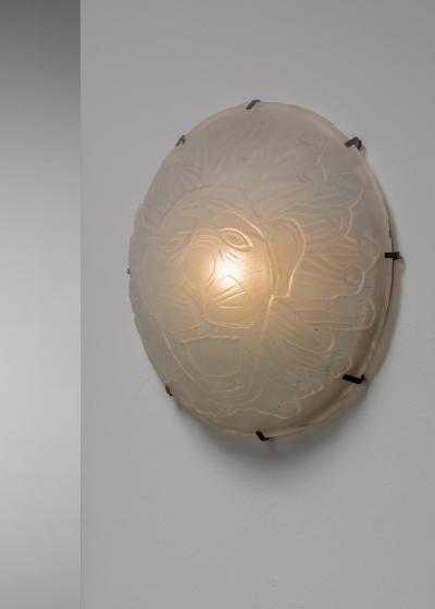 Decorated glass ceiling lamp