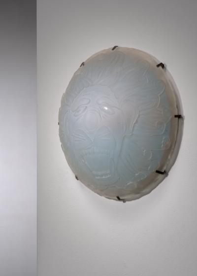 Decorated glass ceiling lamp