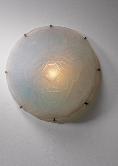 Decorated glass ceiling lamp