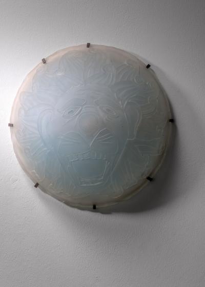 Decorated glass ceiling lamp