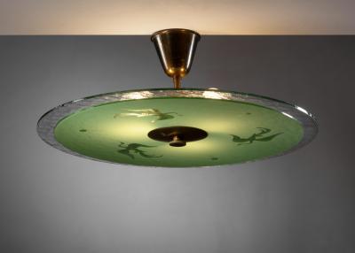 Decorated glass pendant