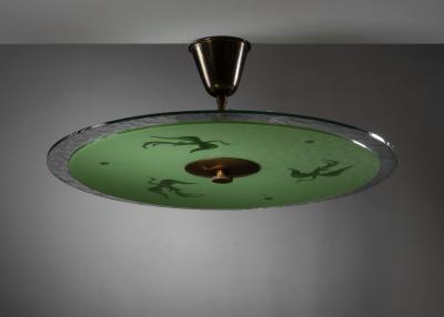 Decorated glass pendant