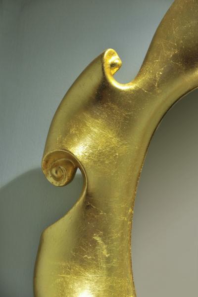 Decorative 1980s swirl mirror