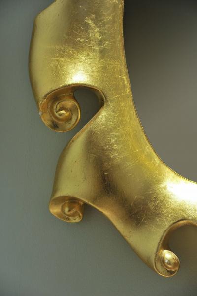 Decorative 1980s swirl mirror