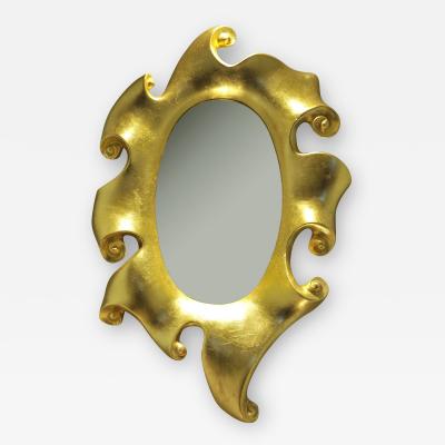 Decorative 1980s swirl mirror