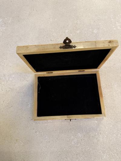 Decorative Box with Black Velvet Interior 1970s