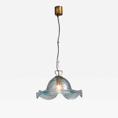 Decorative Brass and Murano Glass Pendant Lamp Italy 1950s