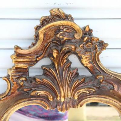 Decorative Gold Leaf Wood Mirror