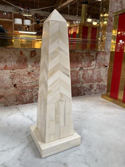 Decorative Italian Wood Obelisk 1970s
