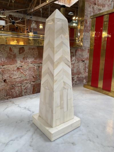 Decorative Italian Wood Obelisk 1970s
