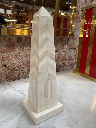 Decorative Italian Wood Obelisk 1970s