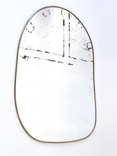 Decorative Mid Century Modern Asymmetric Wall Mounted Mirror Germany 1950s