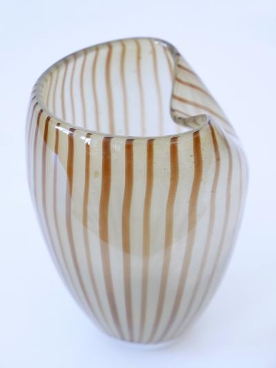 Decorative Mid Century Modern Murano Glass Vase Italy 1960s