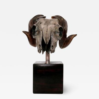Decorative Ram s Skull Silver Plated