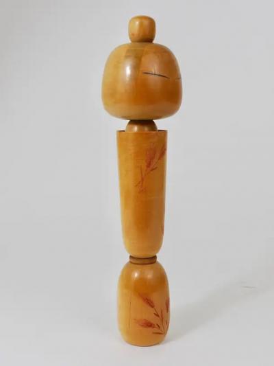 Decorative Sadao Kishi Kokeshi Doll Sculpture from Japan Hand Painted