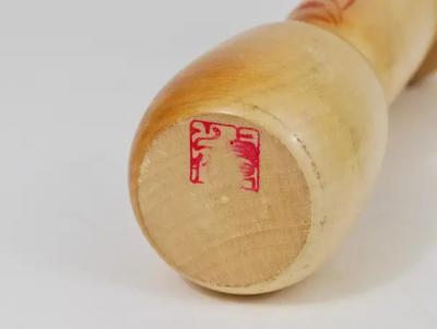 Decorative Sadao Kishi Kokeshi Doll Sculpture from Japan Hand Painted