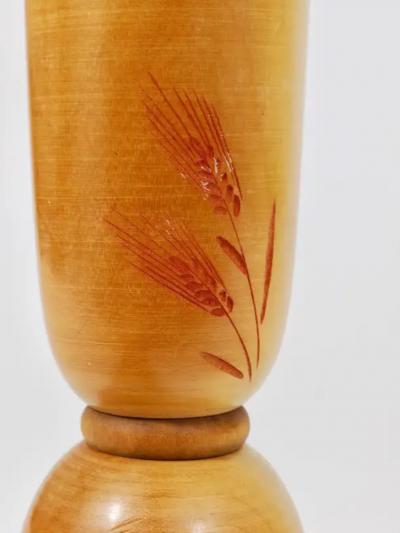 Decorative Sadao Kishi Kokeshi Doll Sculpture from Japan Hand Painted