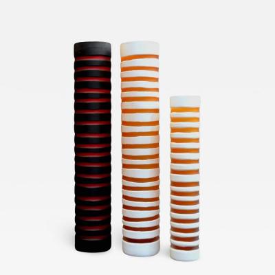 Decorative Striped Glass Vases