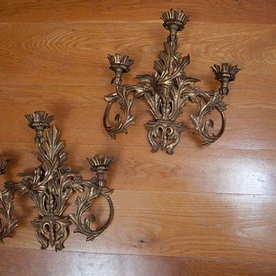 Decorative Three Light Wall Lights