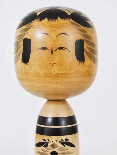 Decorative Togatta Kokeshi Doll Sculpture from Northern Japan Hand Painted