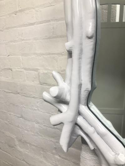 Decorative White Twig Mirror