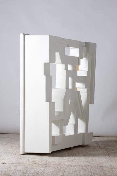 Decorative claustra in lacquered fiberglass France circa 1970