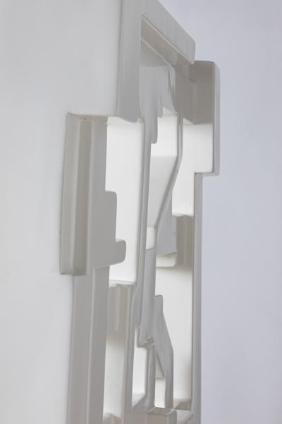 Decorative claustra in lacquered fiberglass France circa 1970