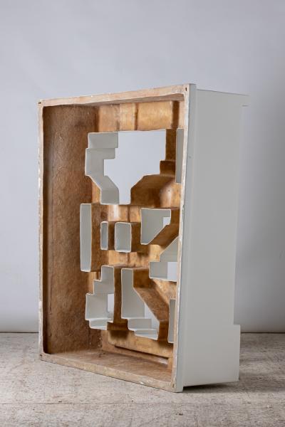 Decorative claustra in lacquered fiberglass France circa 1970