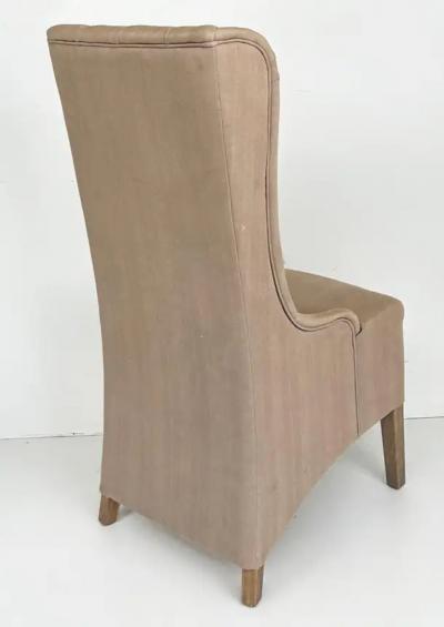 Decorators High Back Tufted Wing Chairs to be Reupholstered