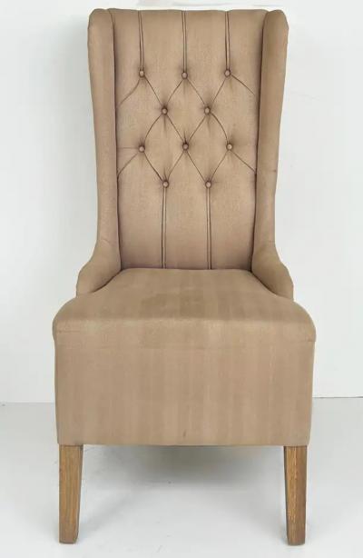Decorators High Back Tufted Wing Chairs to be Reupholstered