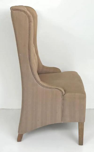 Decorators High Back Tufted Wing Chairs to be Reupholstered