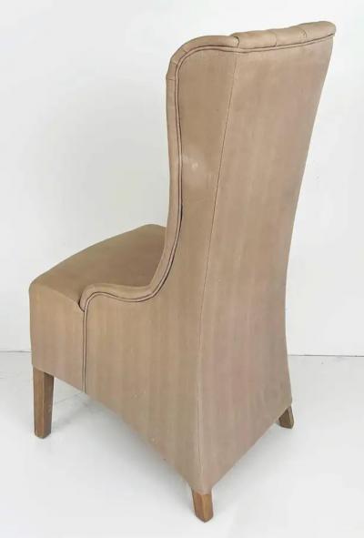 Decorators High Back Tufted Wing Chairs to be Reupholstered