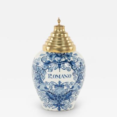 Delft Blue and White Delft Romano Tobacco Jar