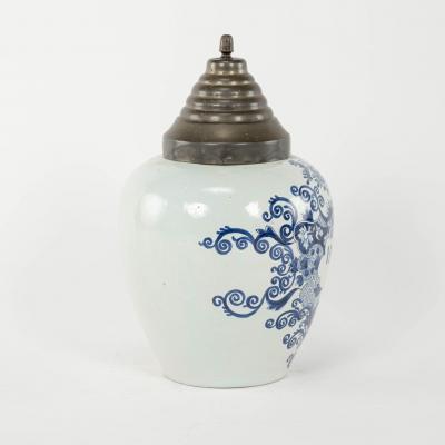 Delft Blue and White Havana Tobacco Jar