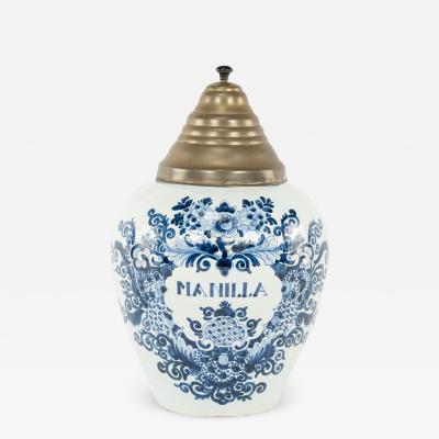 Delft Blue and White Manilla Tobacco Jar