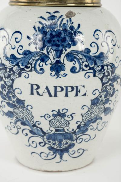 Delft Blue and White Rappe Tobacco Jar
