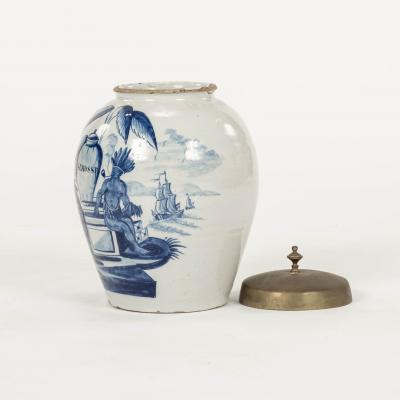Delft Blue and White Schosse Tobacco Jar