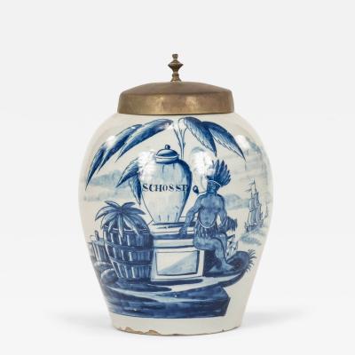 Delft Blue and White Schosse Tobacco Jar