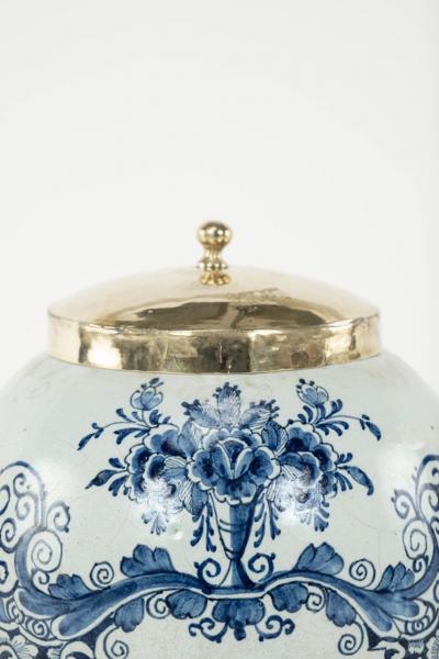 Delft Blue and White St Domingo Tobacco Jar